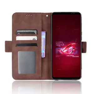 SLOT Peňaženkový obal pre Asus Rog Phone 6 / Rog Phone 6 Pro hnedý