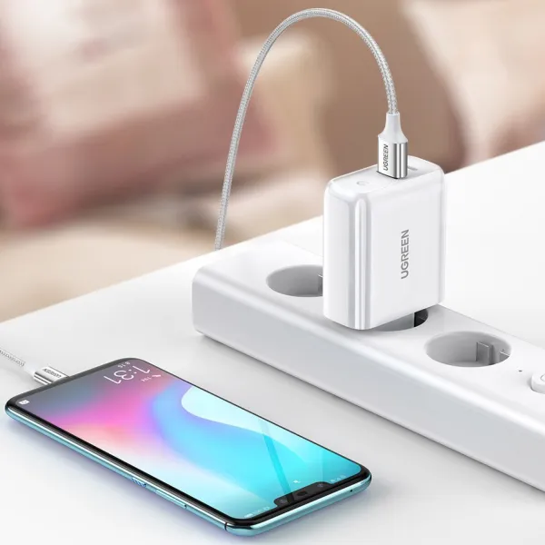 Ugreen CD170 sieťová nabíjačka USB-C / USB QC 4.0 PD 36W , biela (60468 CD170)