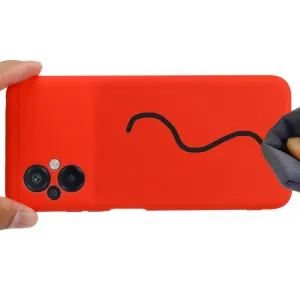 RUBBER Ochranný kryt pre Xiaomi Poco M5 červený