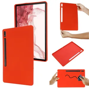 RUBBER Ochranný kryt pre Samsung Galaxy Tab S8+ / S7+ / S7 FE červený
