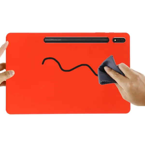 RUBBER Ochranný kryt pre Samsung Galaxy Tab S8+ / S7+ / S7 FE červený