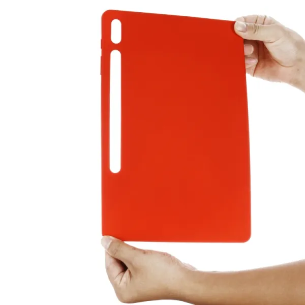 RUBBER Ochranný kryt pre Samsung Galaxy Tab S8+ / S7+ / S7 FE červený