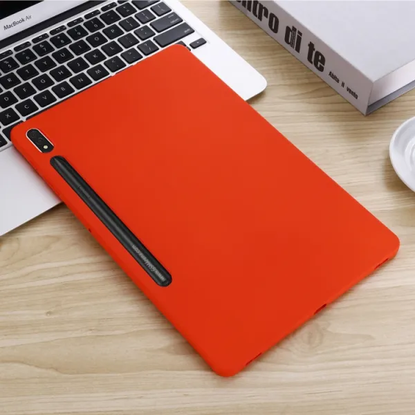 RUBBER Ochranný kryt pre Samsung Galaxy Tab S8+ / S7+ / S7 FE červený