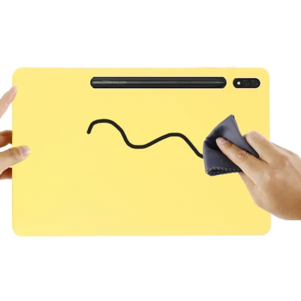 RUBBER Ochranný kryt pre Samsung Galaxy Tab S8+ / S7+ / S7 FE žltý