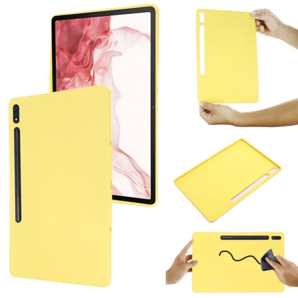 RUBBER Ochranný kryt pre Samsung Galaxy Tab S8+ / S7+ / S7 FE žltý