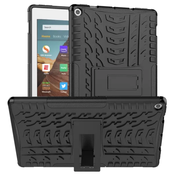 STAND Extra odolný obal Amazon Kindle Fire HD 10 2019 / 2017 (9. generácia / 7. generácia) čierny