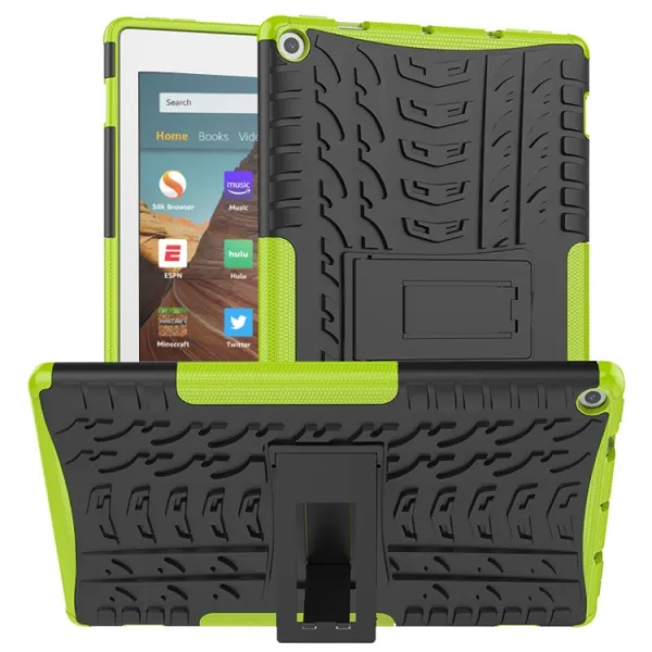 STAND Extra odolný obal Amazon Kindle Fire HD 10 2019 / 2017 (9. generácia / 7. generácia) zelený