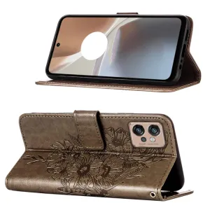 ART BUTTERFLY Peňaženkový kryt Motorola Moto G32 šedý