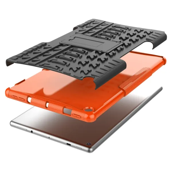STAND Extra odolný obal Amazon Kindle Fire HD 10 2019 / 2017 (9. generácia / 7. generácia) oranžový