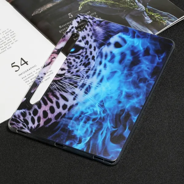 ART Silikónový kryt Samsung Galaxy Tab S8+ / S7+ / S7 FE BLUE LEOPARD