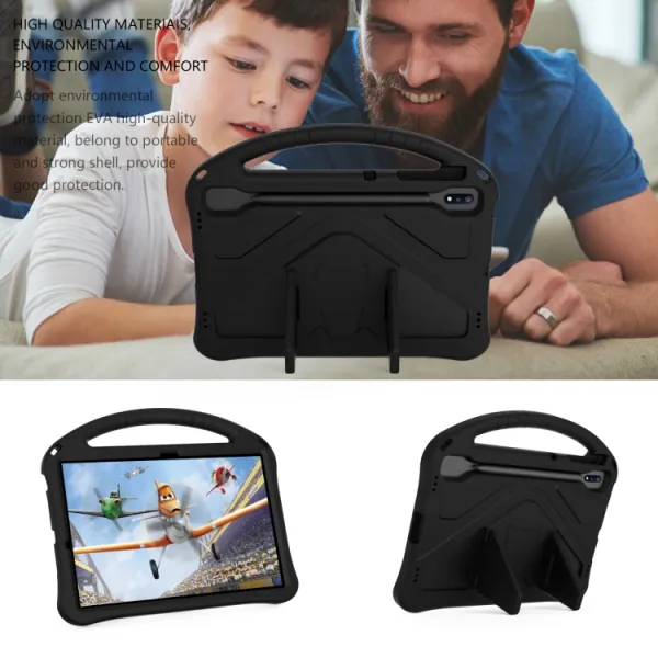 KIDDO Detský obal pre Samsung Galaxy Tab S8+ / S7+ / S7 FE čierny
