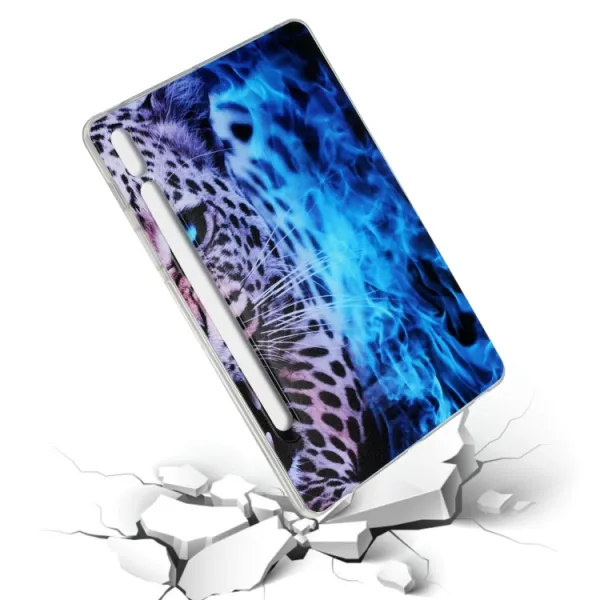 ART Silikónový kryt Samsung Galaxy Tab S8+ / S7+ / S7 FE BLUE LEOPARD
