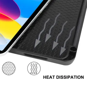 ENKAY LEATHER Zaklápací obal pre Apple iPad (A16) 2025 / iPad 2022 fialový
