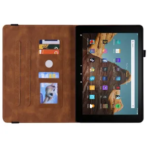 ART BUTTERFLY Zaklápacie puzdro Amazon Kindle Fire HD 10 2019 / 2017 (9. generácia / 7. generácia) hnedé