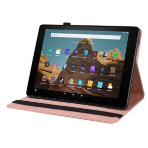 ART BUTTERFLY Zaklápacie puzdro Amazon Kindle Fire HD 10 2019 / 2017 (9. generácia / 7. generácia) ružové