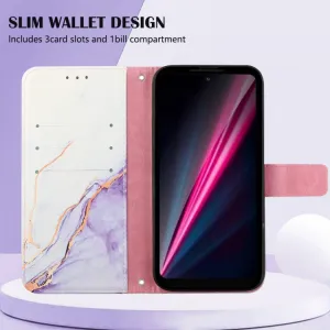 ART MARBLE Peňaženkový kryt T Phone Pro / T Phone Pro 2023 PURPLE