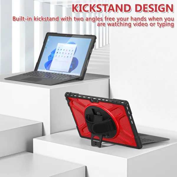 STANDING ULTRA Odolný Kryt MicroSoft Surface Pro 4 / 5 / 6 / 7 červený