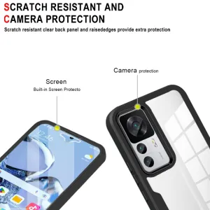 DUAL Obojstranný kryt s fóliou Xiaomi 12T / 12T Pro modrý