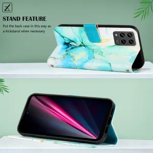 ART MARBLE Peňaženkový kryt T Phone Pro / T Phone Pro 2023 GREEN
