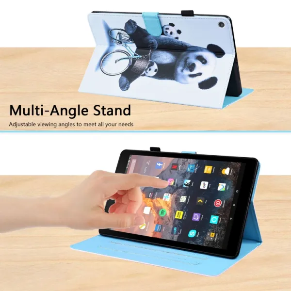ART Zaklápací obal Amazon Kindle Fire HD 10 2019 / 2017 (9. generácia / 7. generácia) PANDA