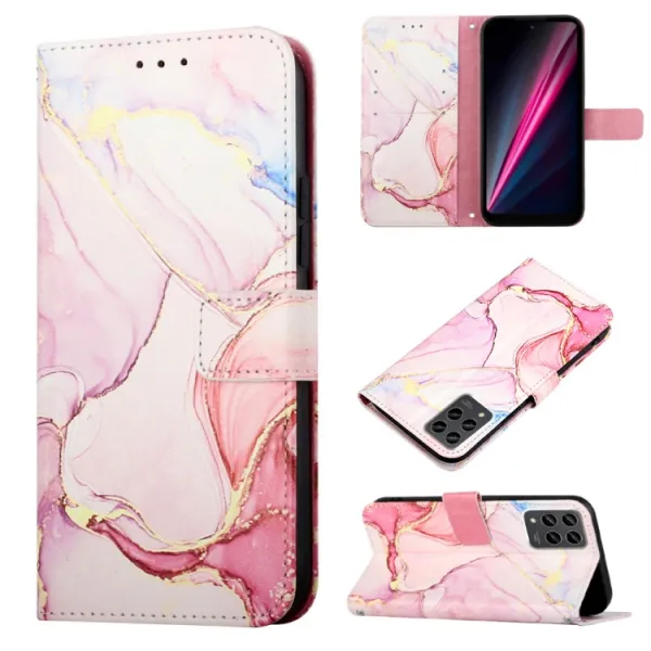 ART MARBLE Peňaženkový kryt T Phone Pro / T Phone Pro 2023 ROSE GOLD