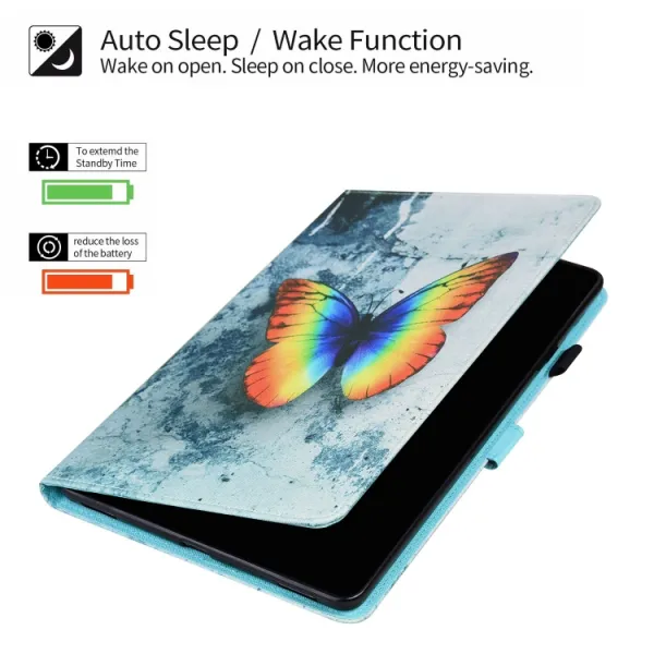 ART Zaklápací obal Amazon Kindle Fire HD 10 2019 / 2017 (9. generácia / 7. generácia) COLORFUL BUTTERFLY
