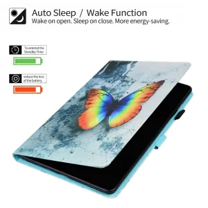 ART Zaklápací obal Amazon Kindle Fire HD 10 2019 / 2017 (9. generácia / 7. generácia) COLORFUL BUTTERFLY