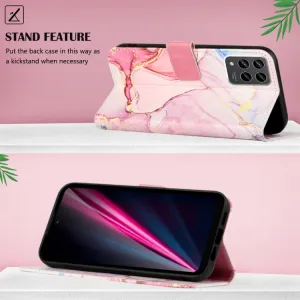 ART MARBLE Peňaženkový kryt T Phone Pro / T Phone Pro 2023 ROSE GOLD