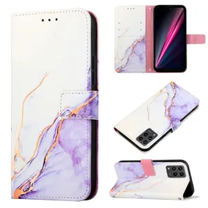 ART MARBLE Peňaženkový kryt T Phone Pro / T Phone Pro 2023 PURPLE