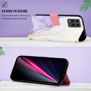 ART MARBLE Peňaženkový kryt T Phone Pro / T Phone Pro 2023 PURPLE
