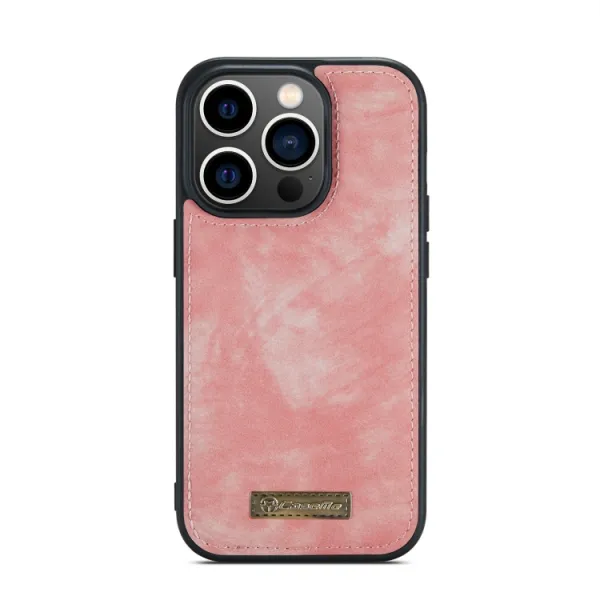 WALLET Ochranný kryt s peňaženkou 2v1 pre Apple iPhone 14 Pro ružový