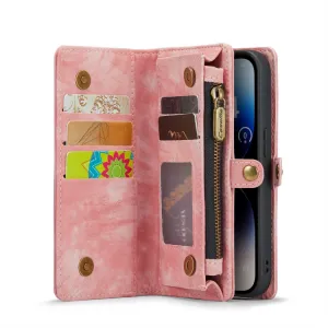 WALLET Ochranný kryt s peňaženkou 2v1 pre Apple iPhone 14 Pro ružový