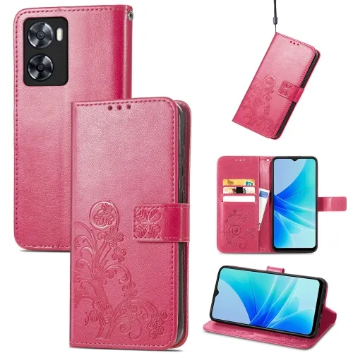 ART FLOWERS Peňaženkový kryt Oppo A57 tmavoružový