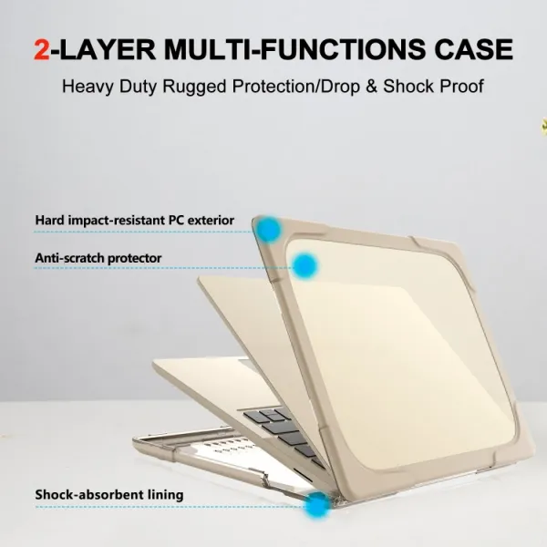 RUGGED Odolné puzdro pre Microsoft Surface 3 / 4 15" béžový