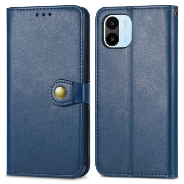 LEATHER BUCKLE Peňaženkový obal Xiaomi Redmi A1 / Redmi A2 modrý