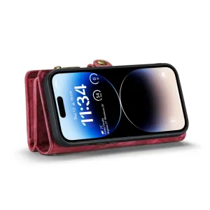 WALLET Ochranný kryt s peňaženkou 2v1 pre Apple iPhone 14 Pro červený