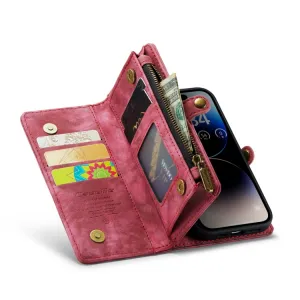 WALLET Ochranný kryt s peňaženkou 2v1 pre Apple iPhone 14 Pro červený