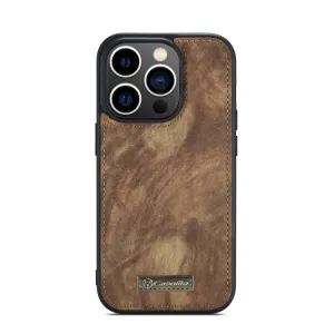 WALLET Ochranný kryt s peňaženkou 2v1 pre Apple iPhone 14 Pro hnedý