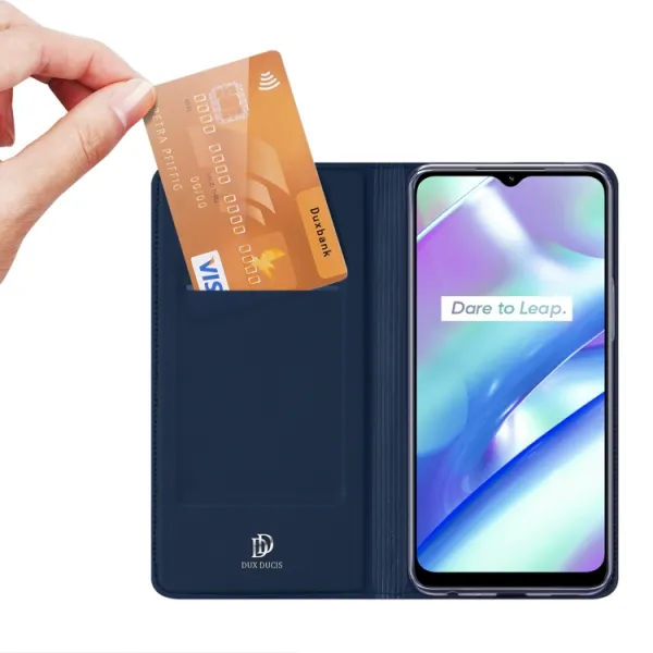 DUX Peňaženkový kryt Realme C33 modrý
