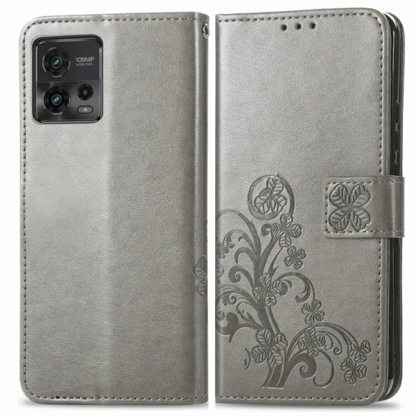 ART FLOWERS Peňaženkový kryt Motorola Moto G72 šedý