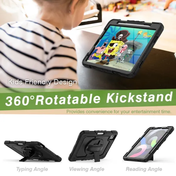 SOLID 360 Odolný kryt pre Apple iPad Air 5 (2022) / 4 (2020) čierny