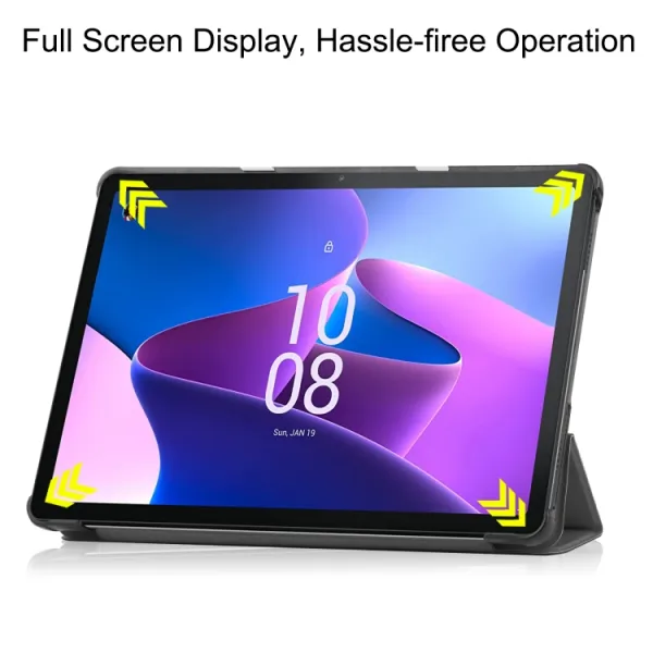 LEATHER Zaklápací obal pre Lenovo Tab M10 3. generácia (TB328FU / TB328XU) šedý