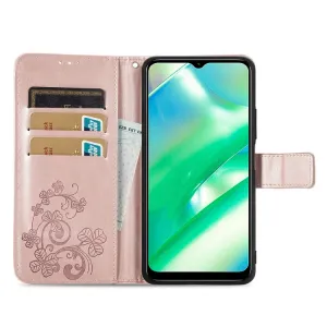 ART FLOWERS Peňaženkový kryt Realme C33 svetloružový