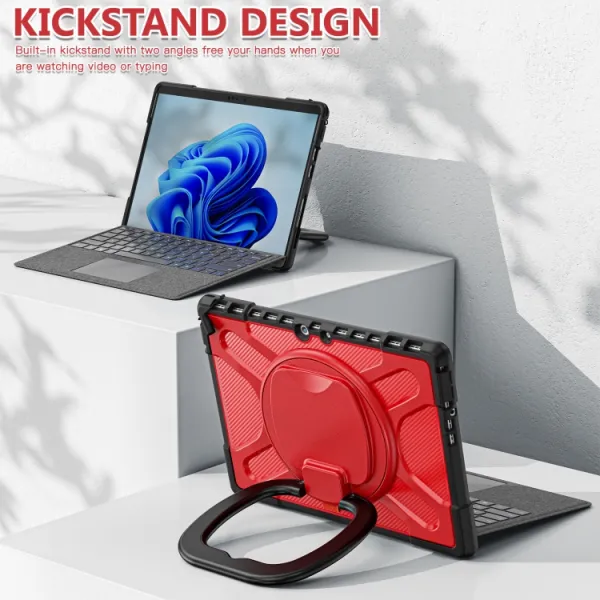 STANDING ULTRA Odolný Kryt Microsoft Surface Pro 8 červený