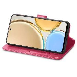 ART FLOWERS Peňaženkový kryt Huawei Nova Y90 tmavoružový