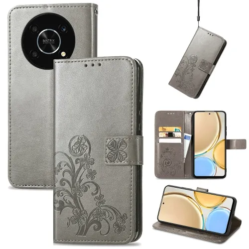 ART FLOWERS Peňaženkový kryt Huawei Nova Y90 šedý
