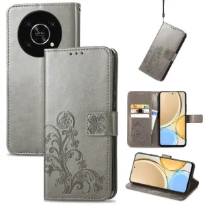ART FLOWERS Peňaženkový kryt Huawei Nova Y90 šedý