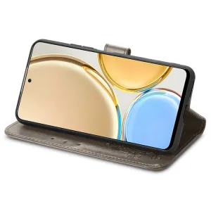 ART FLOWERS Peňaženkový kryt Huawei Nova Y90 šedý