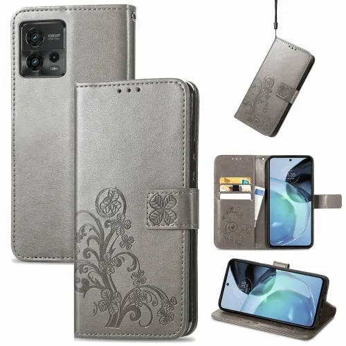 ART FLOWERS Peňaženkový kryt Motorola Moto G72 šedý
