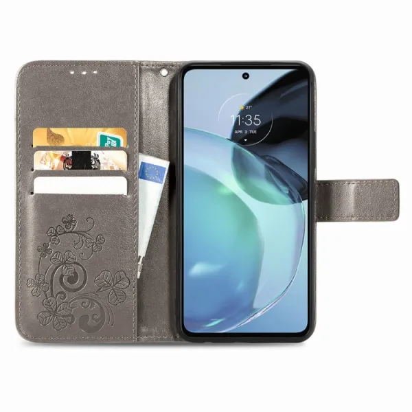 ART FLOWERS Peňaženkový kryt Motorola Moto G72 šedý
